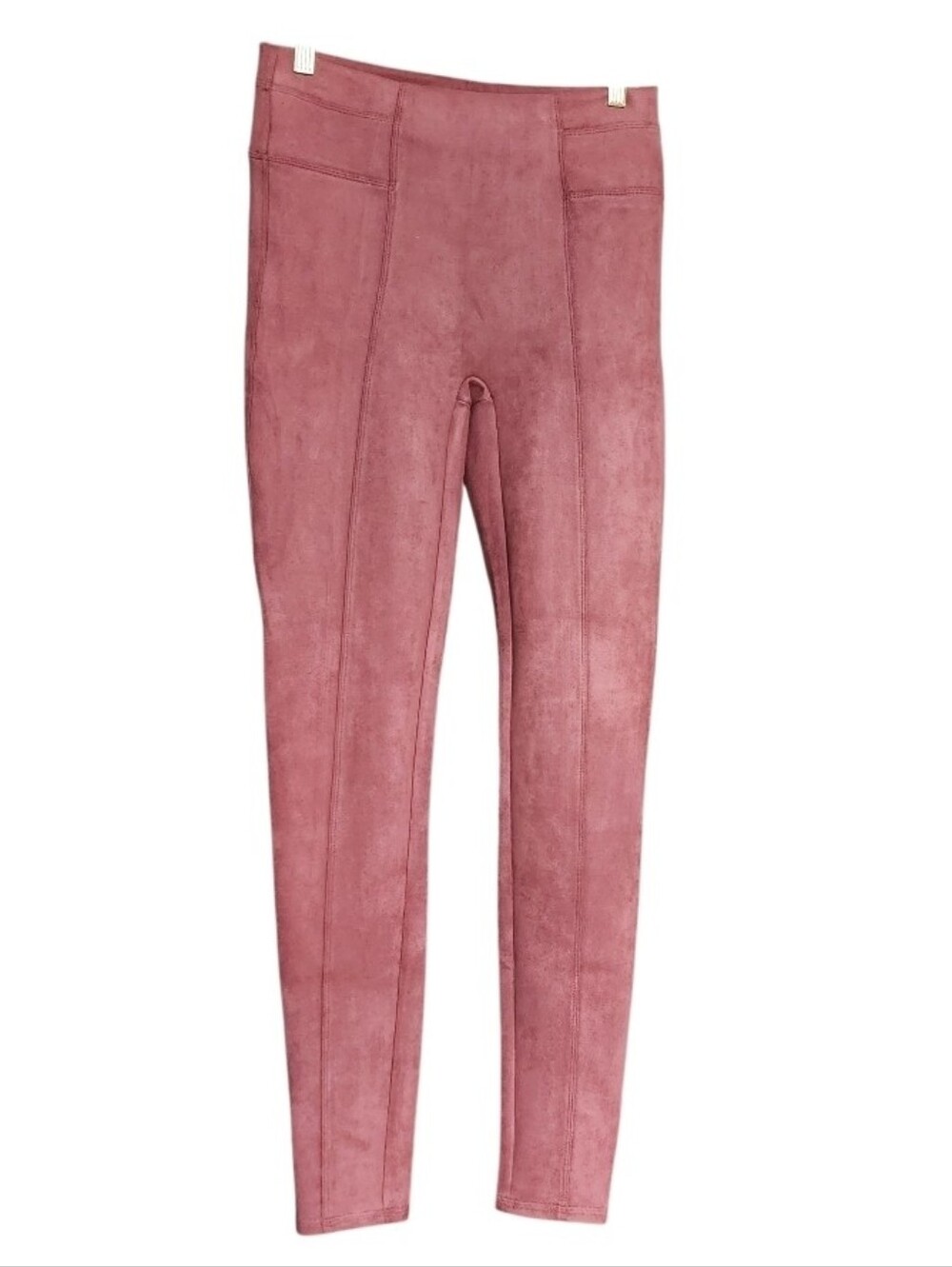 SPANX Rose Pink Faux-Suede Leggings